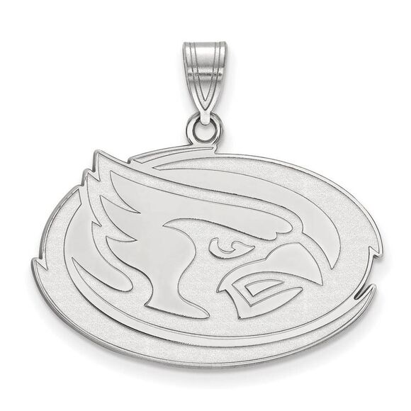 10k White Gold Iowa State Large Pendant